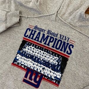NWOT‎ Reebok NFL Super Bowl XLVI Champions New York Giants Hoodie Saeatshirt
